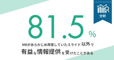 MRに提示されると評価が高まる、「あらかじめ用意しているスライド以外の情報」