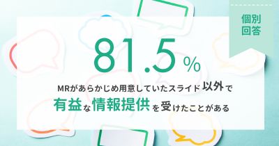 【自由回答】MRに提示されると評価が高まる、「あらかじめ用意しているスライド以外の情報」