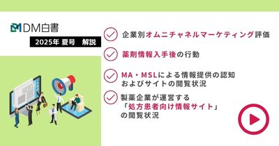 【医師版デジタルマーケティング白書2025年夏号解説】製薬企業が取り組むオムニチャネルマーケティングの関心度／情報収集利便性に関する企業別評価など4テーマ