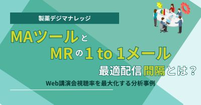 MAツールとMRの1to1メールの最適配信間隔とは？Web講演会視聴率を最大化する分析事例